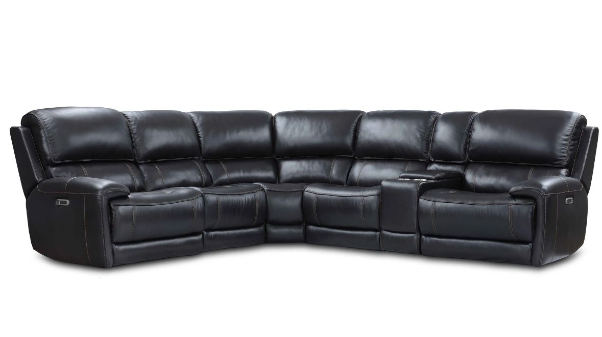 Empire Top Grain Leather Sectional-image