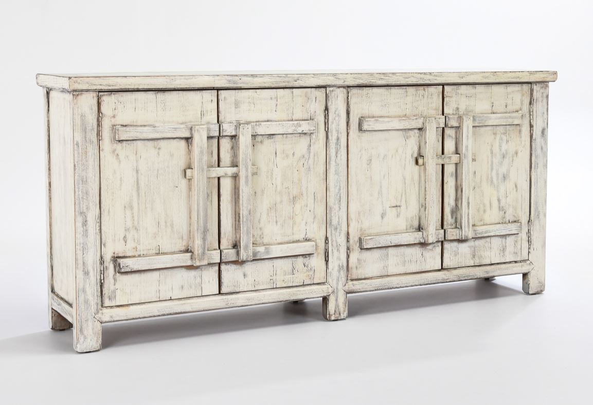 Lagos 4 Door Sideboard Antique White-image
