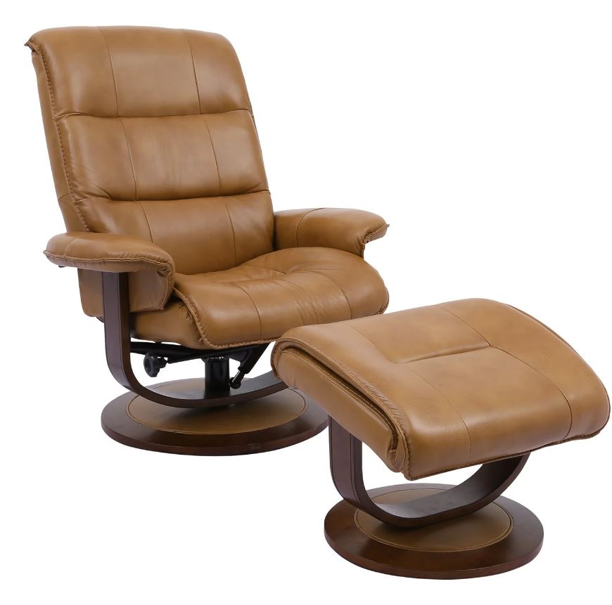 Rook Manual Reclining Swivel Chair and Ottoman-image