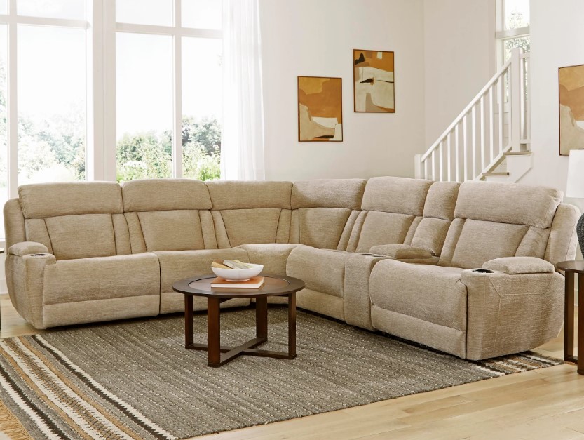 Dalton Fawn Reclining Sectional-image